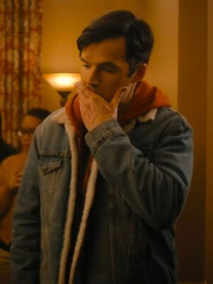 Our Little Secret 2024 Logan Blue Denim Shearling Jacket