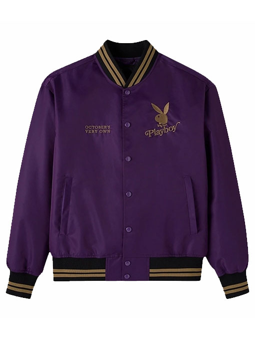 OVO Playboy Letterman Satin Varsity Jacket