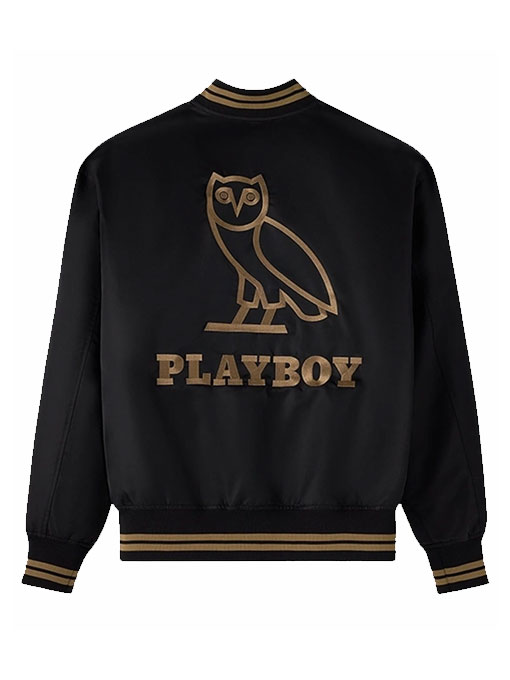 OVO Playboy Letterman Satin Varsity Jacket