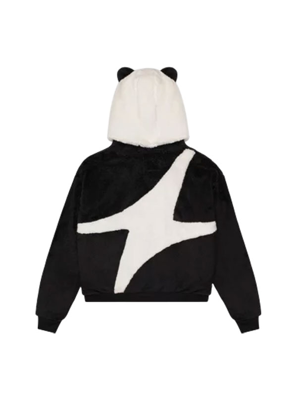 Panda Express Sherpa White Hooded Jacket