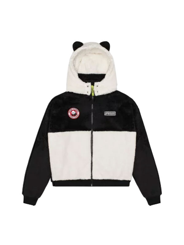Panda Express Sherpa White Hooded Jacket