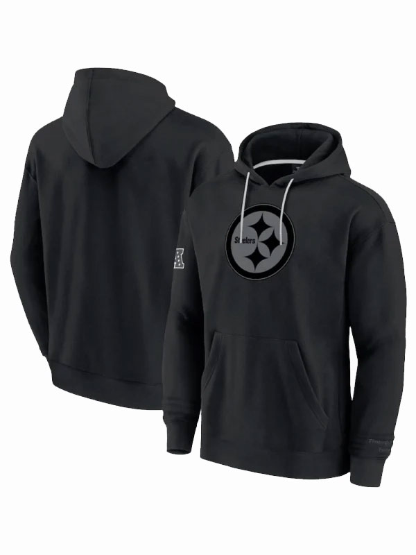 Pittsburgh Steelers Black Elements Pace Pullover Hoodie