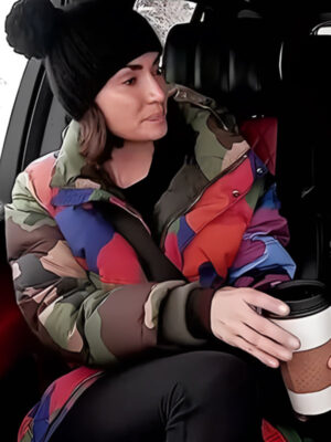 Real Housewives Of SLC S05 Bronwyn Newport Camo Puffer Zipper Jacket