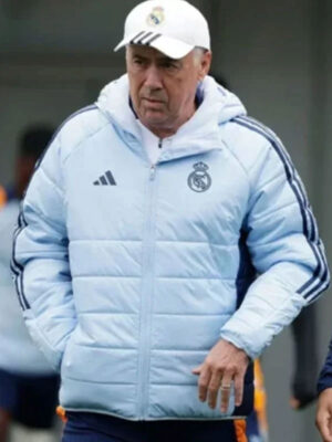 Real Madrid Adidas Training Blue Hooded Jacket
