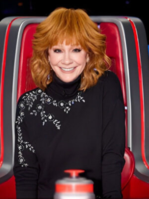 Reba McEntire The Voice S26 Black Embellished Pullover Sweater