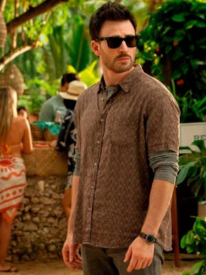 Red One 2024 Chris Evans Brown Shirt