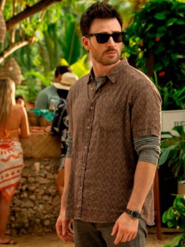 Red One 2024 Chris Evans Brown Shirt