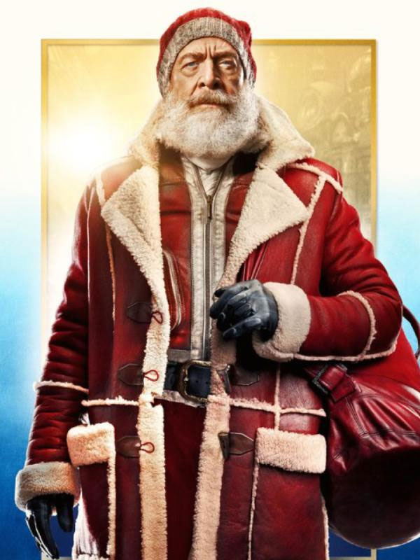 Red One 2024 J.K. Simmons Santa Claus Red Shearling CoatIC-003180