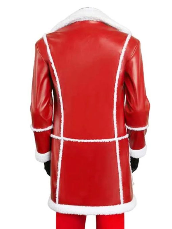 Red One 2024 J.K. Simmons Santa Claus Red Shearling CoatIC-003180