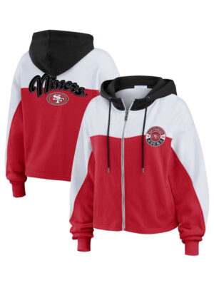 San Francisco 49ers Erin Andrews Fleece Zipper Hoodie