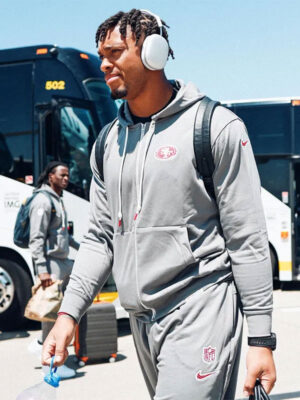 San Francisco 49ers Grey Fleece Zip-Up Hoodie