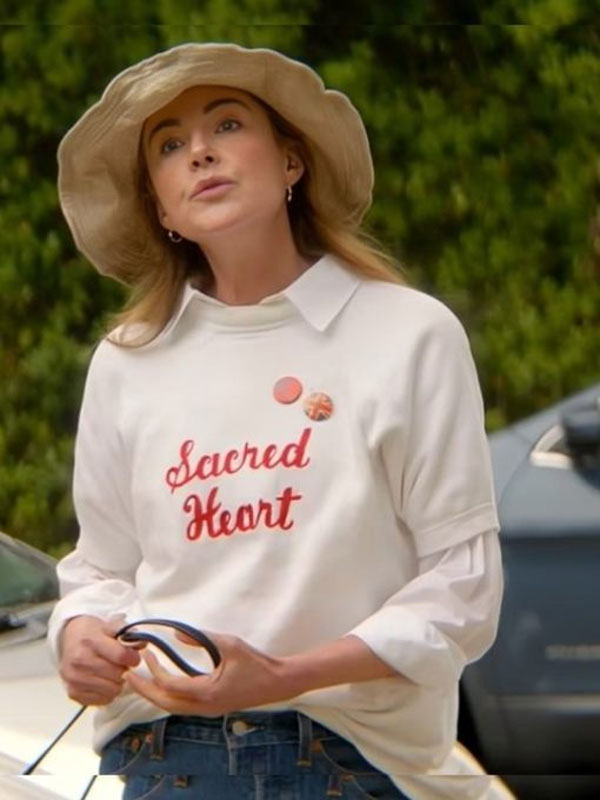 Shrinking S02 Christa Miller Sacred Heart White Sweatshirt