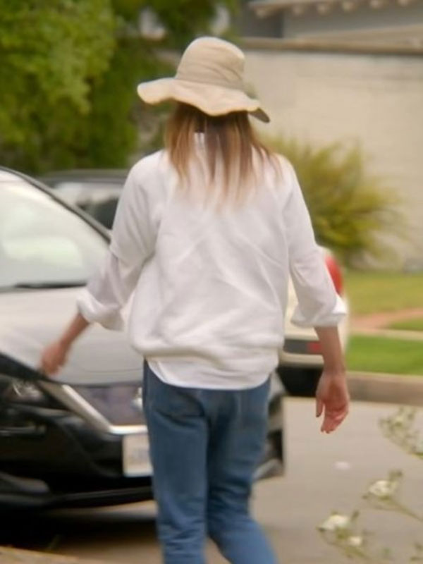 Shrinking S02 Christa Miller Sacred Heart White Sweatshirt