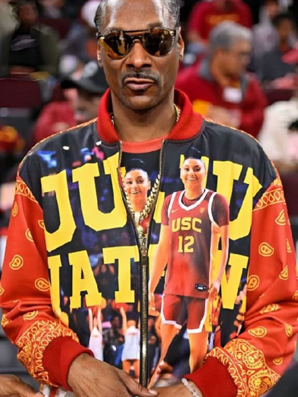 Snoop Dogg Juju Watkins Orange Fleece Jacket