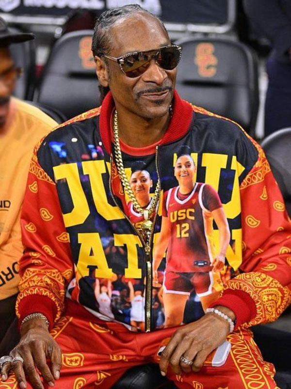 Snoop Dogg Juju Watkins Orange Fleece Jacket