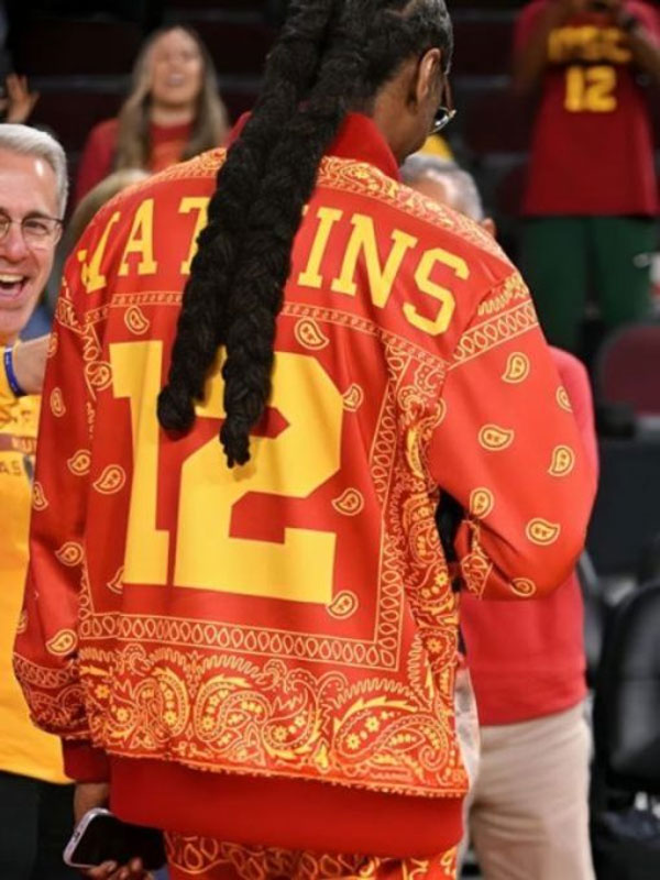 Snoop Dogg Juju Watkins Orange Fleece Jacket