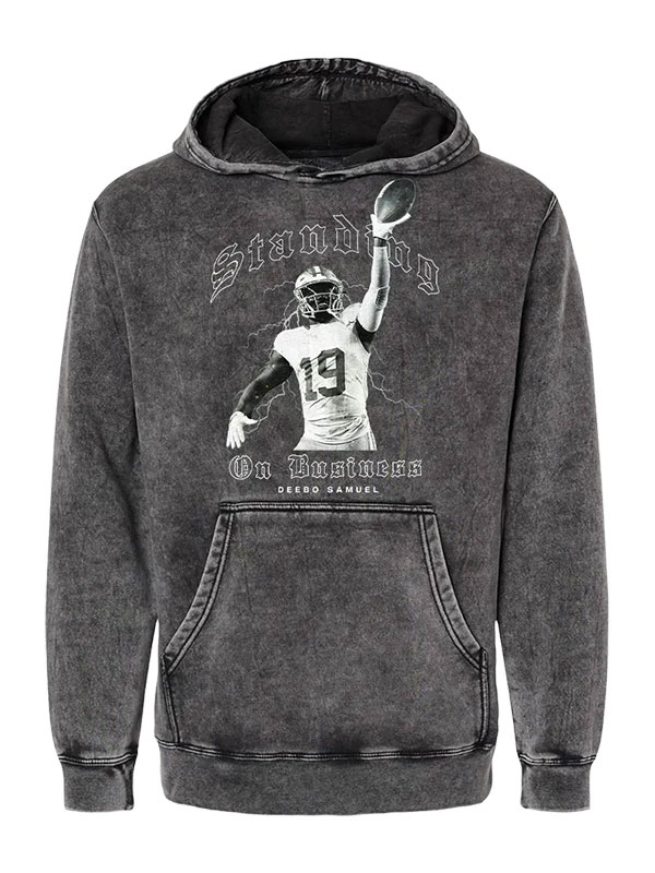 Standing on Business Mineral Wash Grey Hoodie