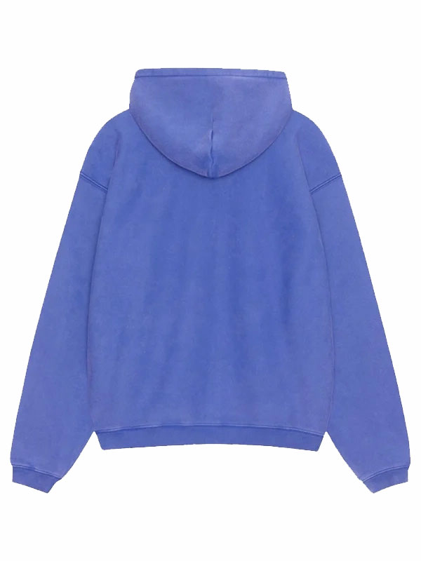 Stussy Faded Graphic Blue Zipper Hoodie