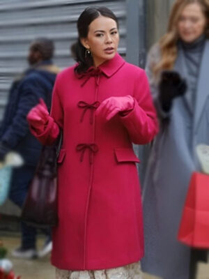 Sugarplummed 2024 Janel Parrish Pink Coat