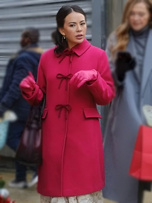 Sugarplummed 2024 Janel Parrish Pink Coat