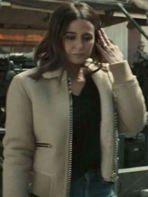 Superman & Lois S03 Emmanuelle Chriqui Beige Wool Jacket
