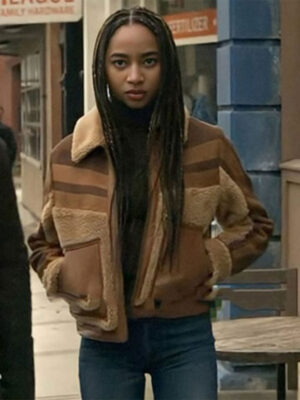 Superman & Lois Tayler Buck Sherpa Brown Leather Jacket
