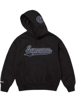 Supreme x Mitchell & Ness NCAA Black Fleece Hoodie