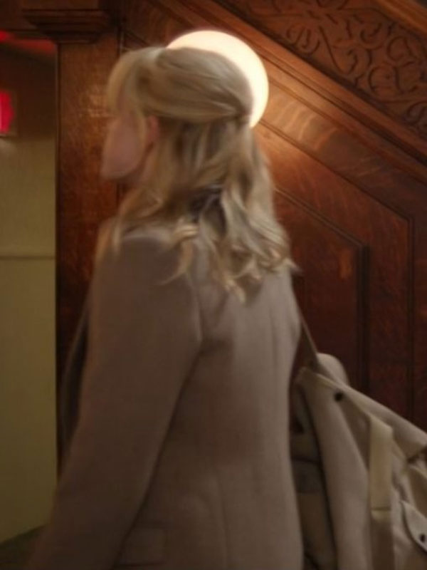 Sweethearts 2024 Kiernan Shipka Beige Coat