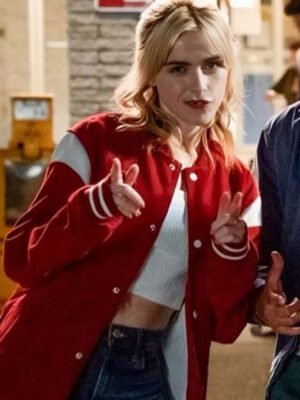 sweethearts-kiernan-shipka-red-wool-varsity-jacket-1