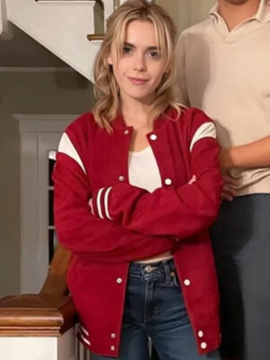 Sweethearts Kiernan Shipka Red Wool Varsity Jacket