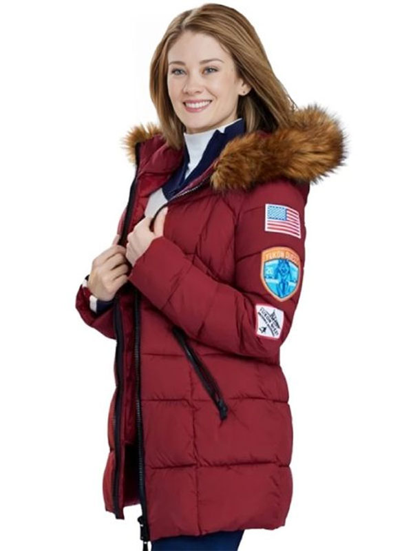 The Finnish Line 2024 Kim Matula Red Hooded Parka Jacket
