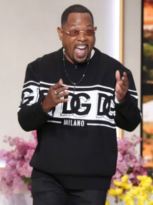 The Jennifer Hudson Show Martin Lawrence Black Pullover Sweater