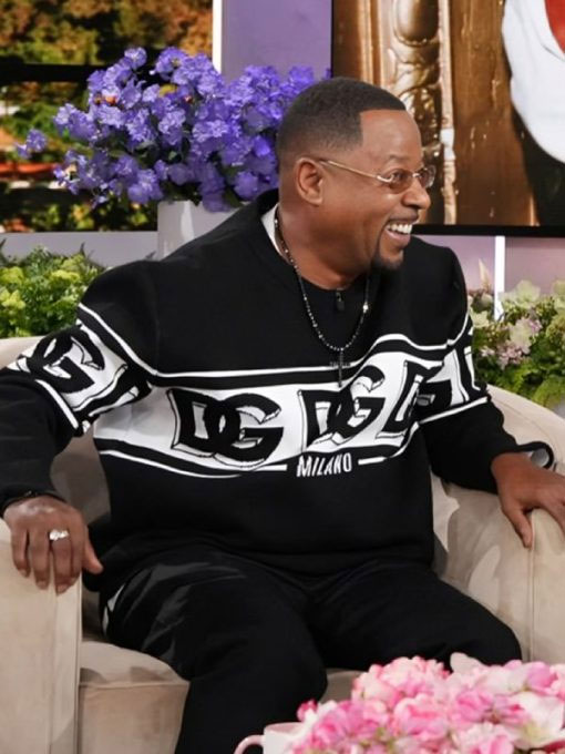 The Jennifer Hudson Show Martin Lawrence Black Pullover Sweater