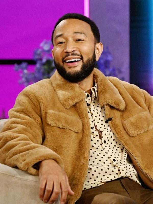 The Jennifer Hudson Show S03 John Legend Brown Wool Jacket