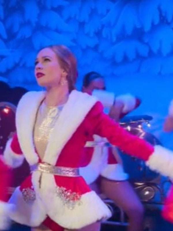 The Merry Gentlemen 2024 Britt Robertson Christmas Red Coat