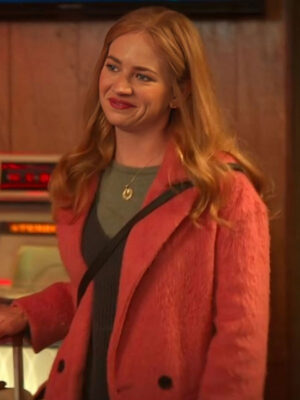 The Merry Gentlemen 2024 Britt Robertson Pink Quality Coat