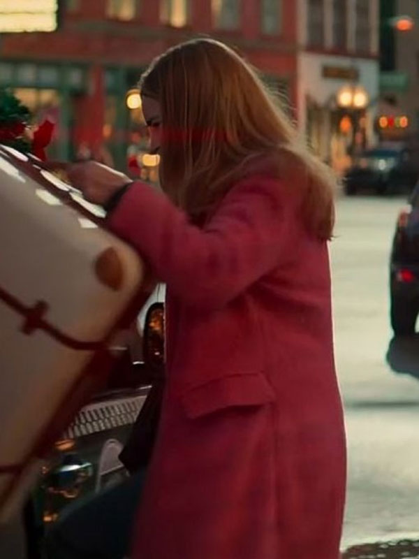 The Merry Gentlemen 2024 Britt Robertson Pink Quality Coat