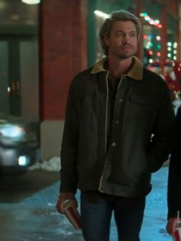The Merry Gentlemen 2024 Chad Michael Murray Sherpa Green Jacket