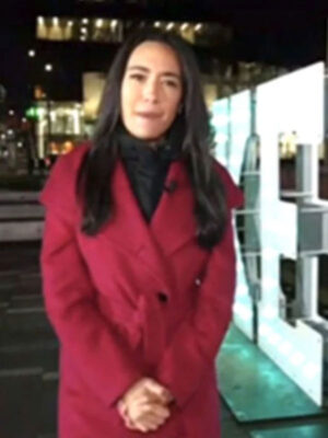 The Today Show 2024 Emilie Ikeda Pink Wool Coat
