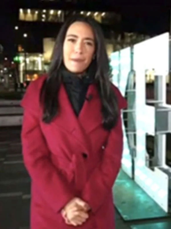 The Today Show 2024 Emilie Ikeda Pink Wool Coat