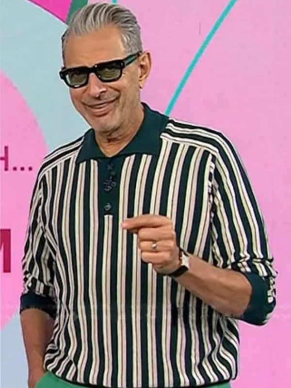The Today Show Jeff Goldblum Striped Fleece Sweater