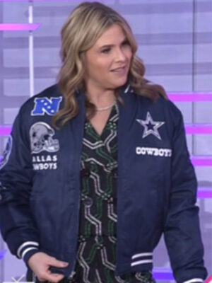 The Today Show Jenna Bush Hager Blue Bomber Jacket
