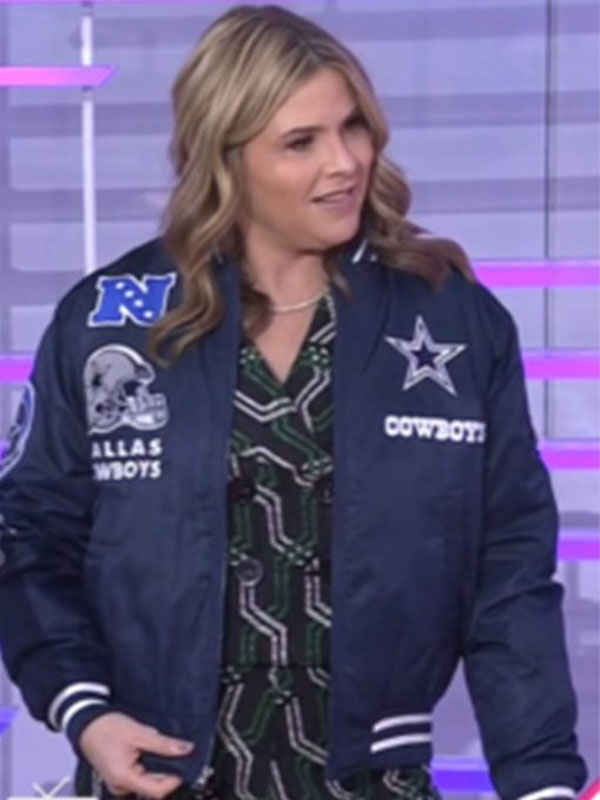 The Today Show Jenna Bush Hager Blue Bomber Jacket
