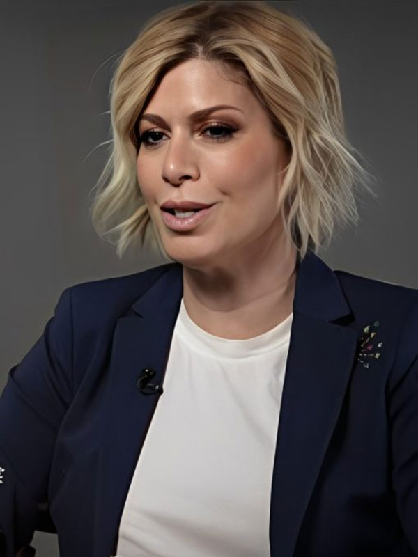 The Today Show Jill Martin Blue Embroidered Wool Blazer