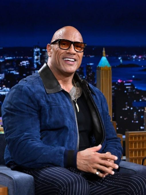 The Tonight Show Rock Blue Suede Zipper Jacket