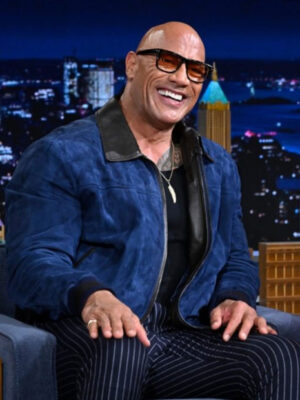 The Tonight Show Rock Blue Suede Zipper Jacket
