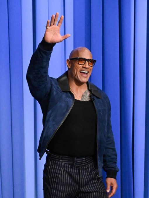 The Tonight Show Rock Blue Suede Zipper Jacket