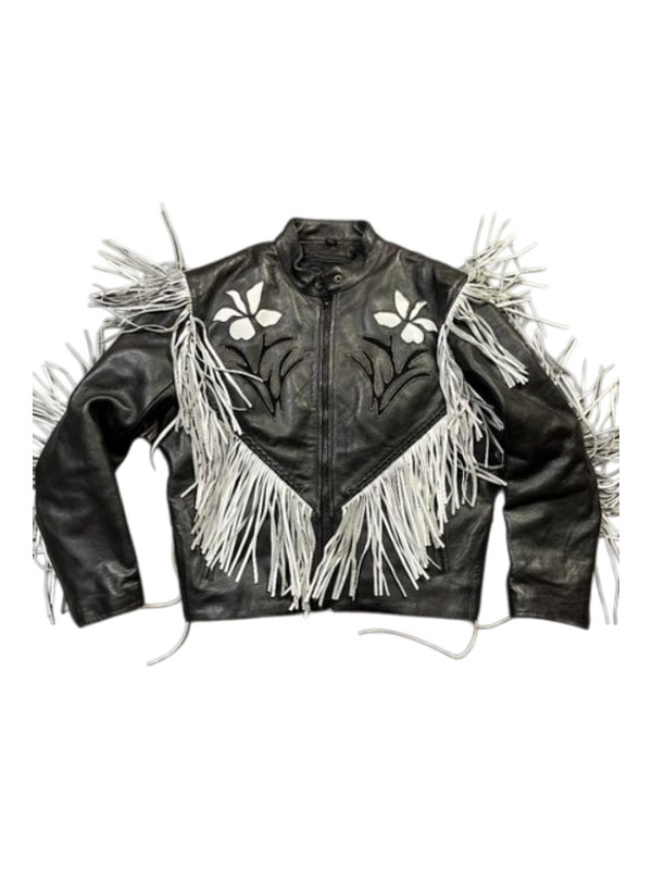 The Voice Danny Joseph Fringed Zipper Leather Jacket