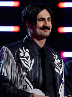 The Voice Danny Joseph Fringed Zipper Leather Jacket