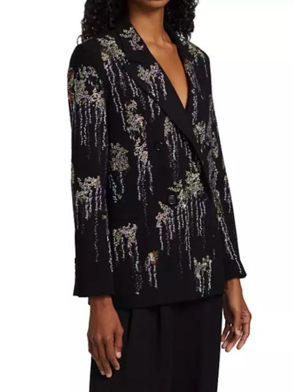 The Voice S25 Reba McEntire Black Embellished Blazer
